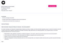 Work Opportunity in PT Givaudan Indonesia